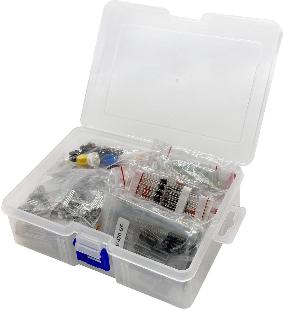Elektronische Componentenset - 1410 Delen - Metaallaagweerstanden en LED-diodes - Voor Doe-het-zelfprojecten