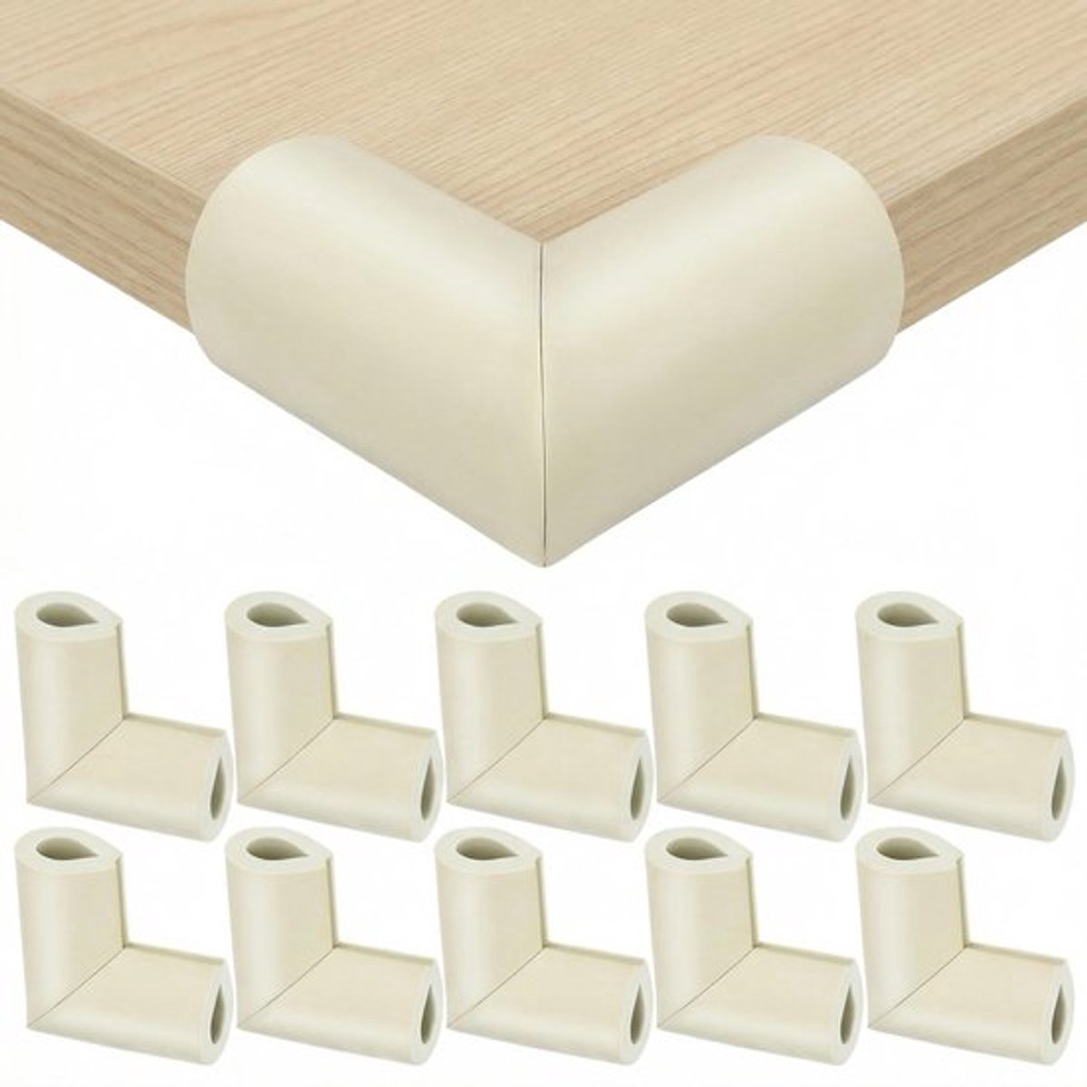 Hoekbescherming U-vormig design - Schuimstofmateriaal - 12 Stuks - Meubelbescherming - Bescherming tegen stoten - Eenvoudig te gebruiken