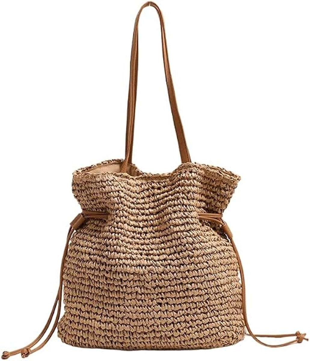 Claoner Shopper - Strandtas - Boodschappentassen - Schoudertas - Handtas - Weekendtas Dames - Bruin