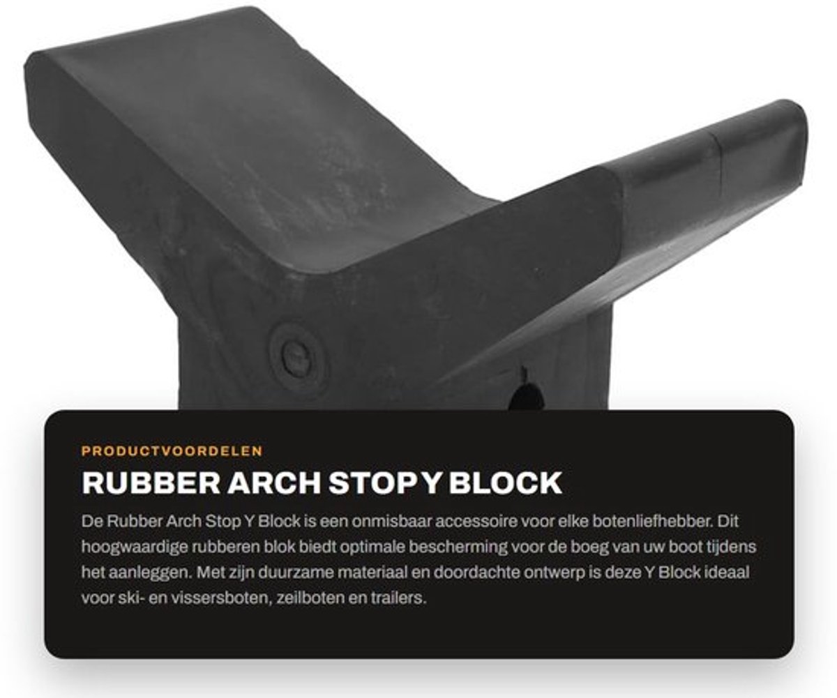Rubber Arch Stop - Rubber Boog Y Block - Vervangingsonderdeel - Accessoire voor Boot - Rubber - Geschikt voor Ski- en Visboten - Boothouder