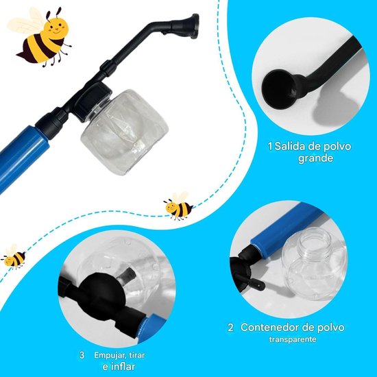 Pollenstrooier Tuin - Bestuivingsgereedschap Bloemen - Vruchten Kweken - Anti-verstoppingsmechanisme - 250 ml - Blauw — afbeelding 5