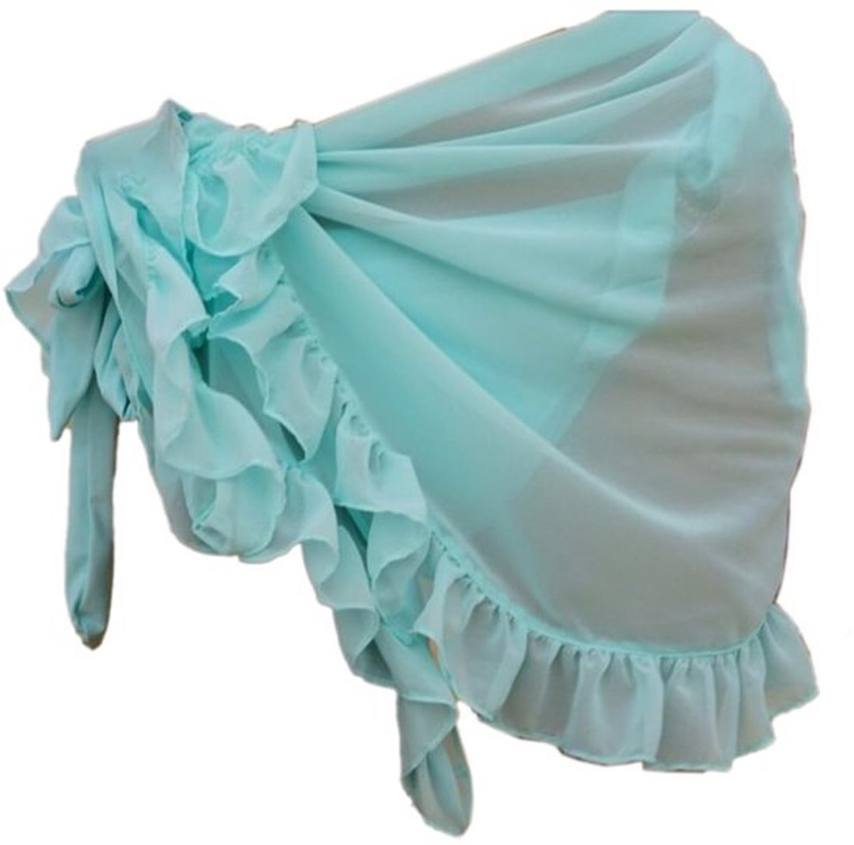 Strandwrap met paddenstoelrand - Zomer Badmode - Pareo - Lichtgewicht - Zonnebescherming - Afmetingen 50x140 cm - 19 Kleuren beschikbaar - Sarong