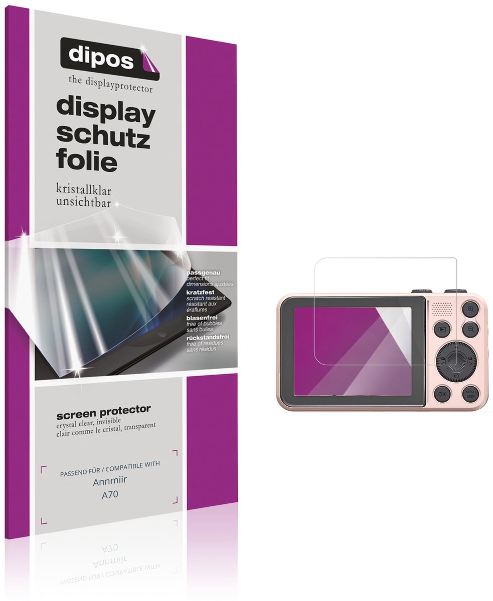 dipos – 4x Beschermfolie geschikt voor Annmiir A70 | Krasbestendige & heldere Screenprotector Ultra-Thin