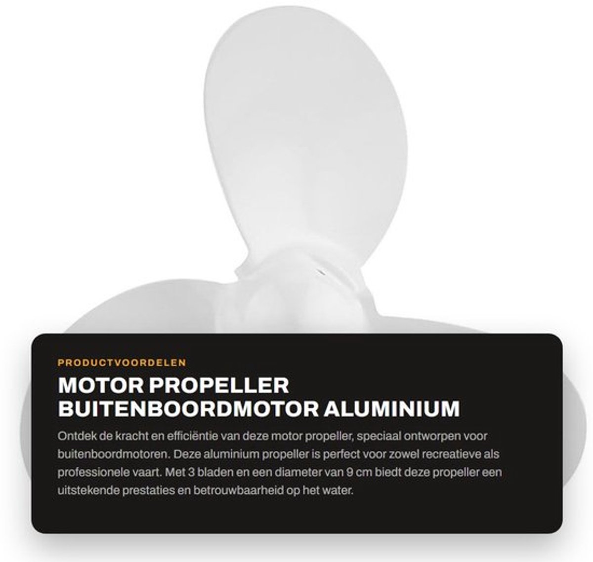 Propeller 7 1/4 5-A - 3 Bladen - Aluminium - Buitenboordmotor - Lichtgewicht - Duurzaam - Motorschroef