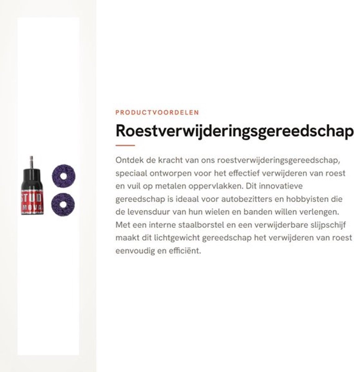 Roestverwijderingsgereedschap Lichtgewicht Ontwerp - Staalborstel/Slijpschijf - Roestverwijderaar - Metalen Oppervlakken - Compatibel met 1/2 Inch Impact - Efficiënte Roestverwijdering