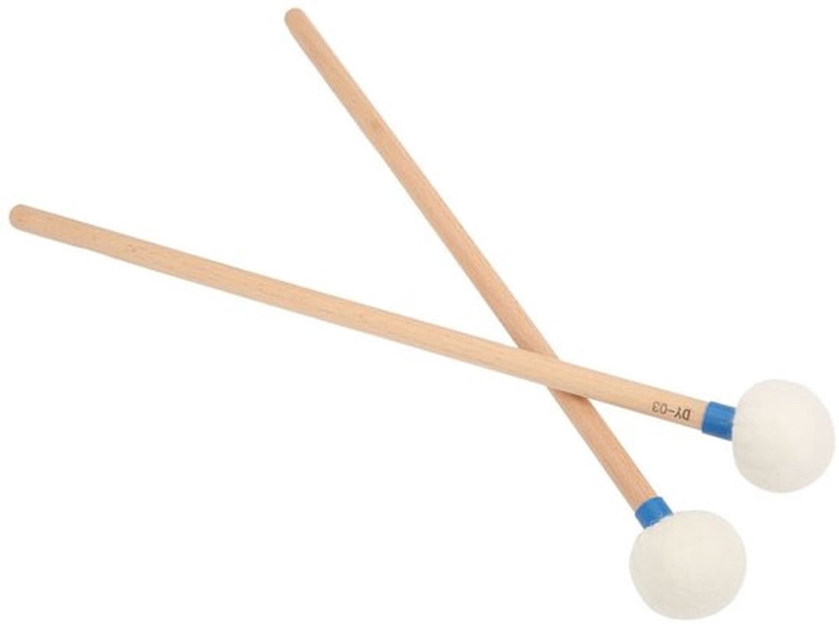 Drum Mallet Lichtgewicht - 2 Stuks - Esdoorn Handvat - Vilten Kop - Hoge Compatibiliteit - Draagbaar - Drumstokken