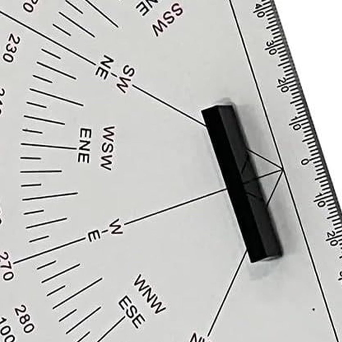 Tekendriehoek Set - Navigatie Liniaal - Scheepvaart Navigatie - Consistente Precisie Rand - 30 Centimeter - Transparant