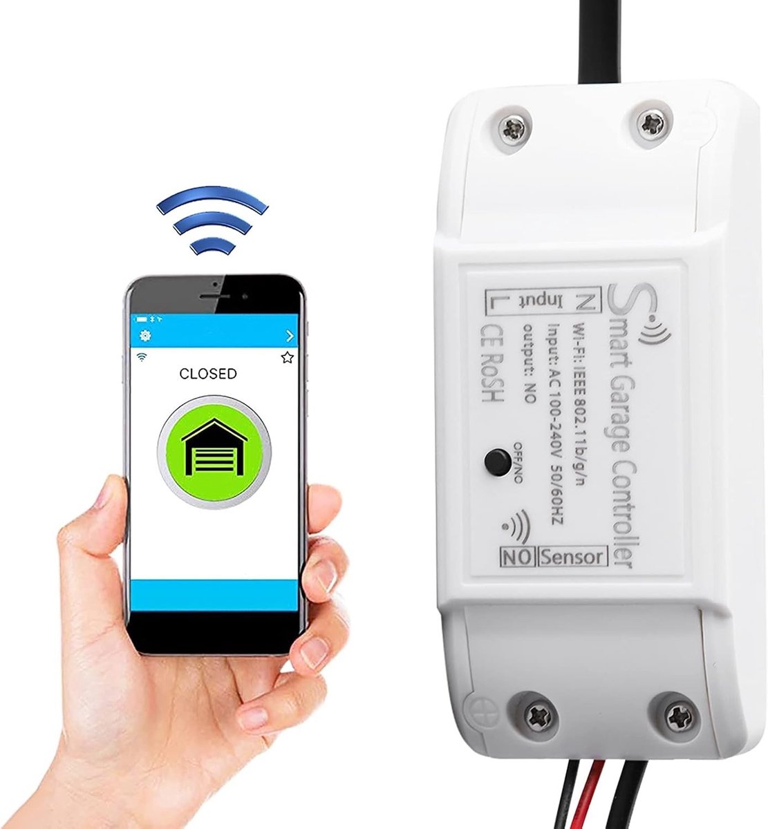 Slimme WiFi Garage Deuropener met Afstandsbediening - Automatische Controle en Beveiliging voor Thuis
