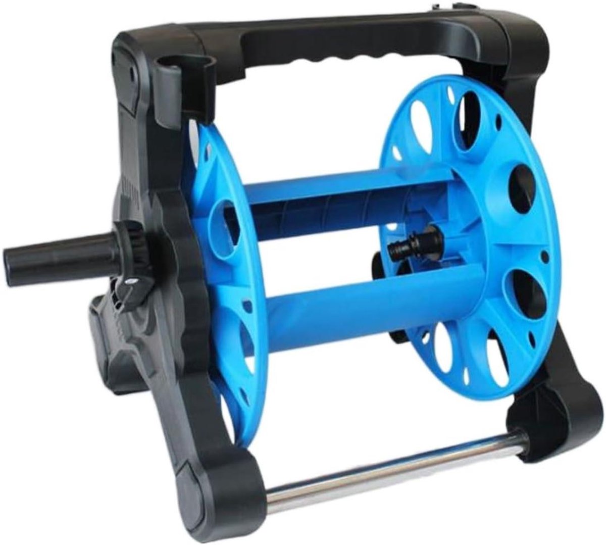 Tuinslanghaspel - Slangwagen Trolley - Tuin Bewatering - Ergonomische Geleider - 36x32.5x34 cm - Blauw