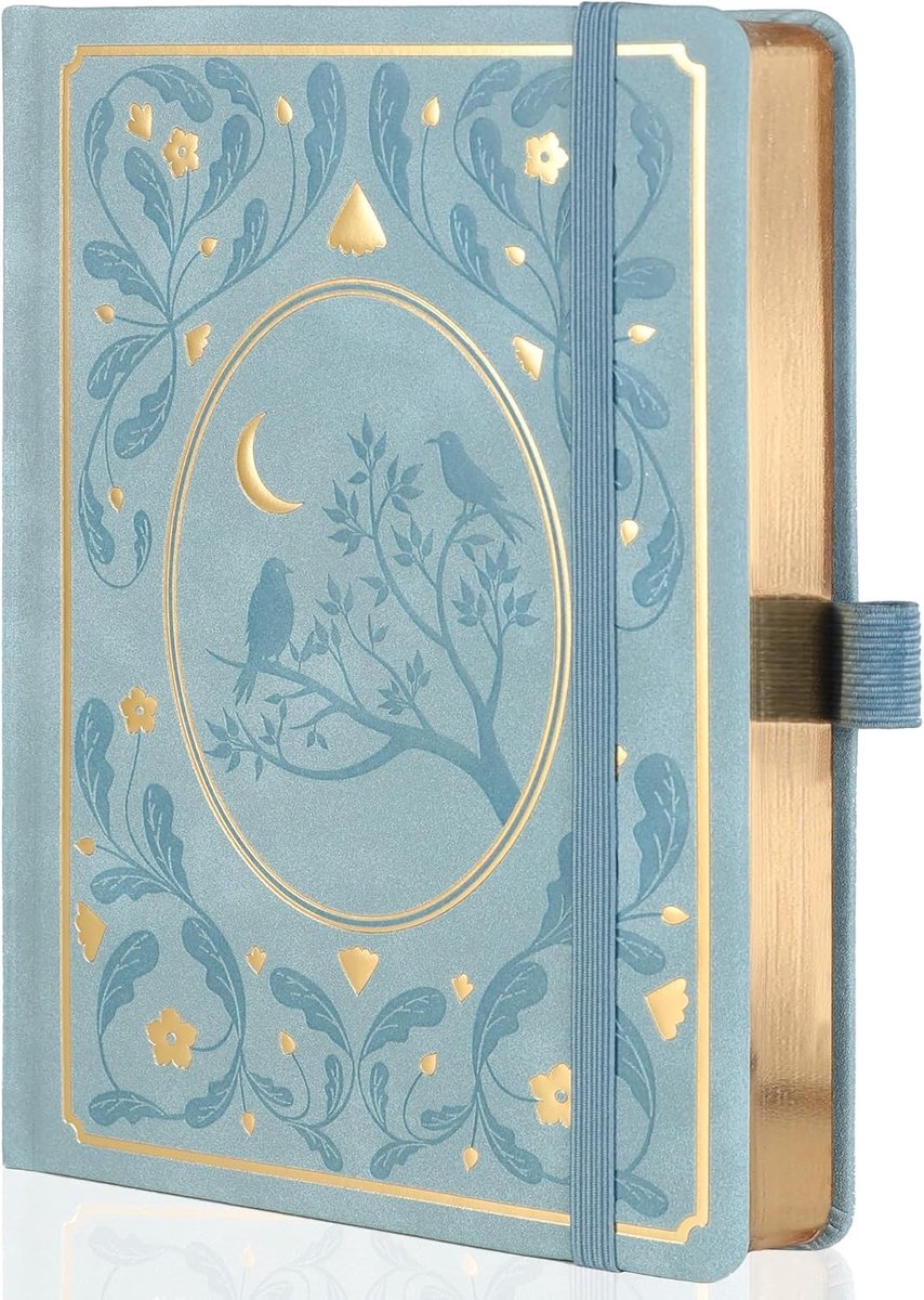 Dagboek met slot - Gestippeld Dagboek - Lichtblauw - A5 Hardcover Dot Journal met 190 Genummerde Pagina's - Voor Planner en Organisatie
