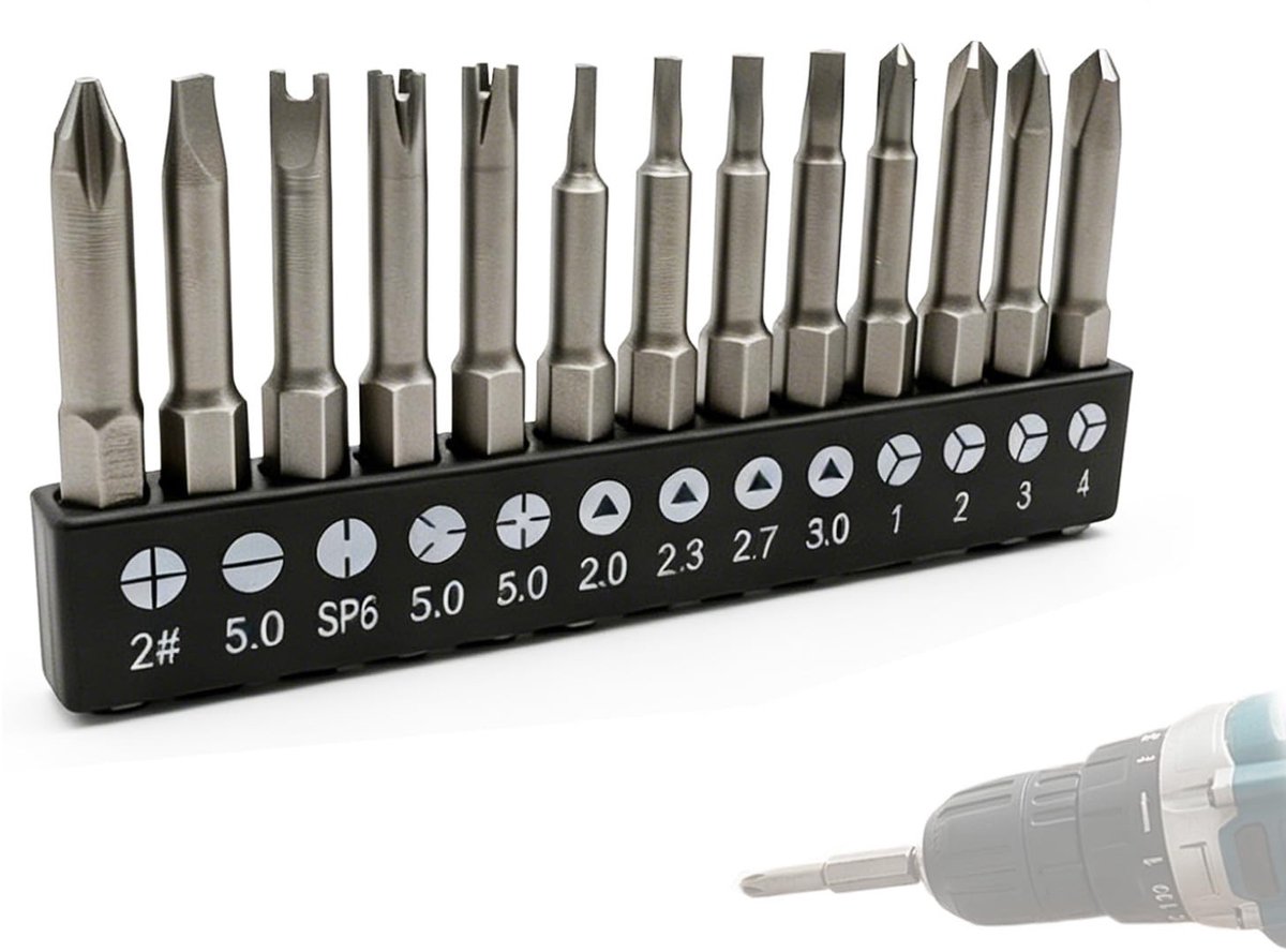 Omgoods - Set van 13 Magnetische Schroevendraaierbits voor Diverse Toepassingen