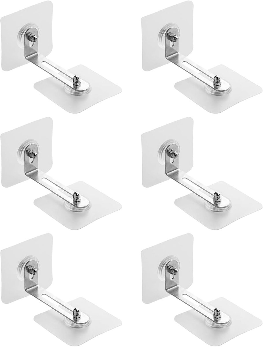 Set van 6 Meubelwandankers voor Veiligheid, Bescherming tegen Kantelen en Verwijderbare Bevestiging van Kasten