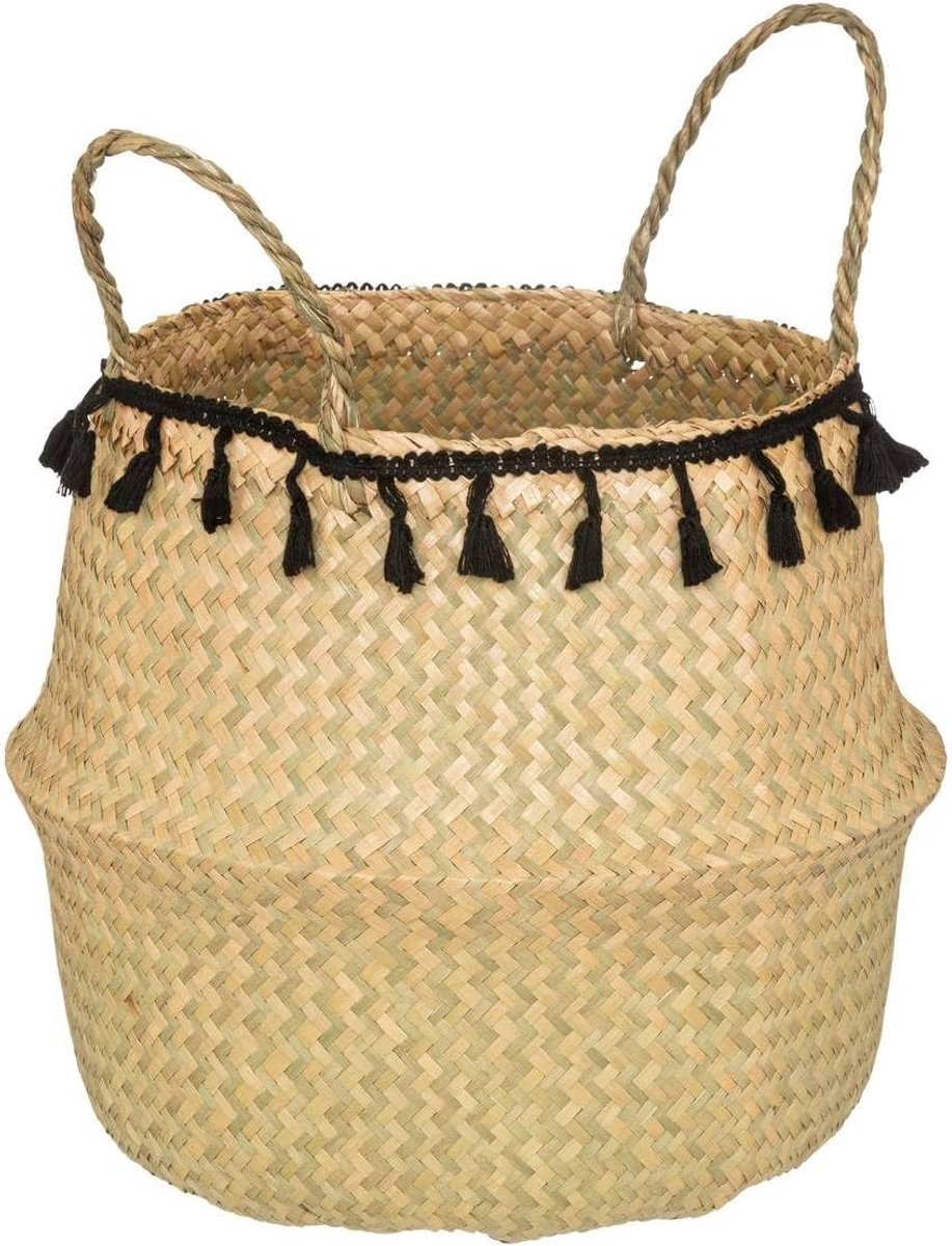 Atmosphera Alina Opvouwbare Mand - Riet - Decoratieve Opbergmand