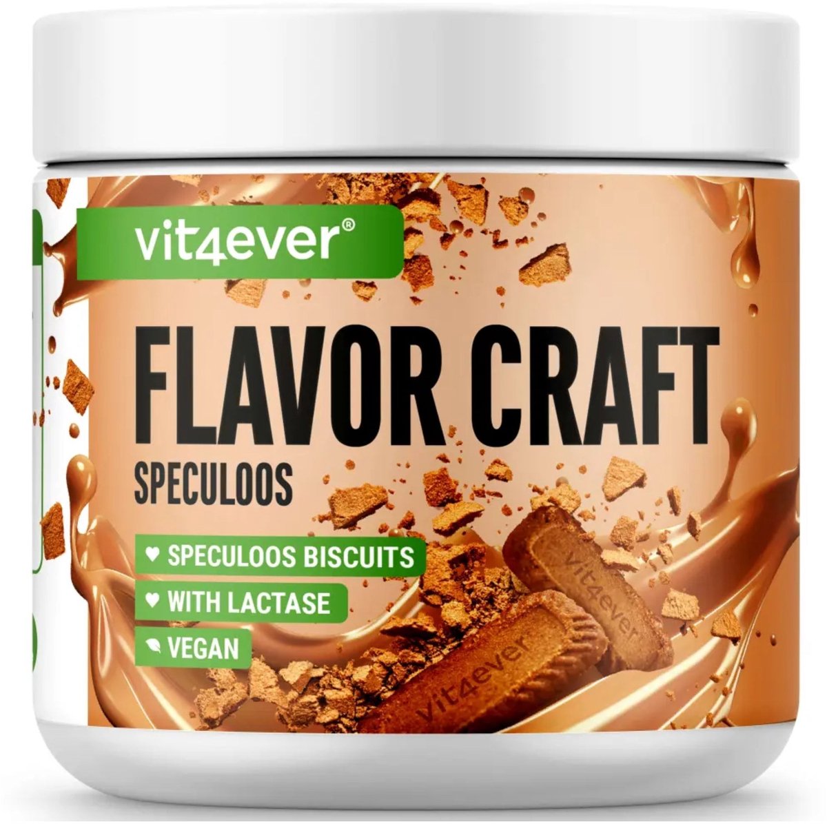 Vit4ever - Flavor Craft - Smaak Speculaas – 250 g – Heerlijke zoetheid – Veelzijdig smaakpoeder voor voeding & dranken – Flavor Powder
