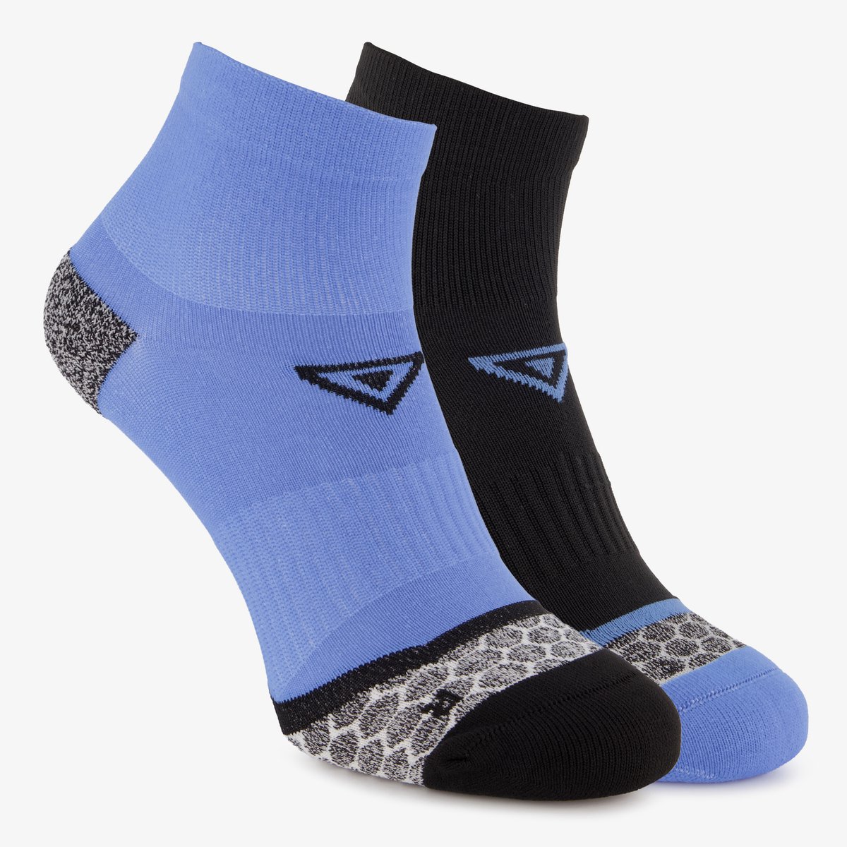 2 paar Osaga hardloopsokken blauw zwart - Maat 39/42