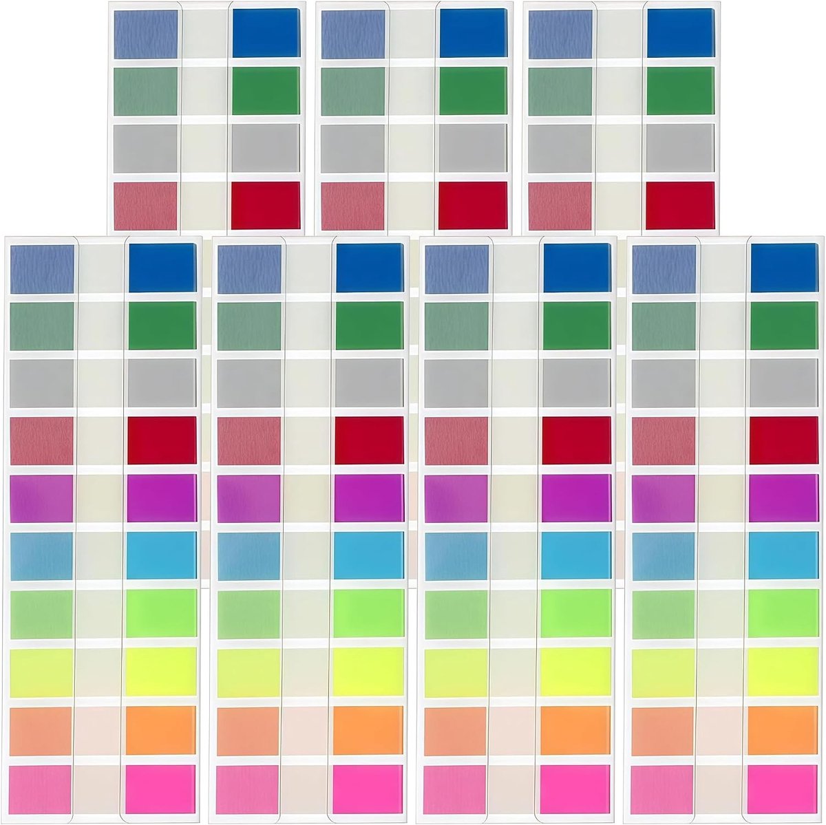 1400 Transparante Post-its en Boekenleggers, Herpositioneerbare Zelfklevende Labels voor Kantoor, Studie en Organisatie