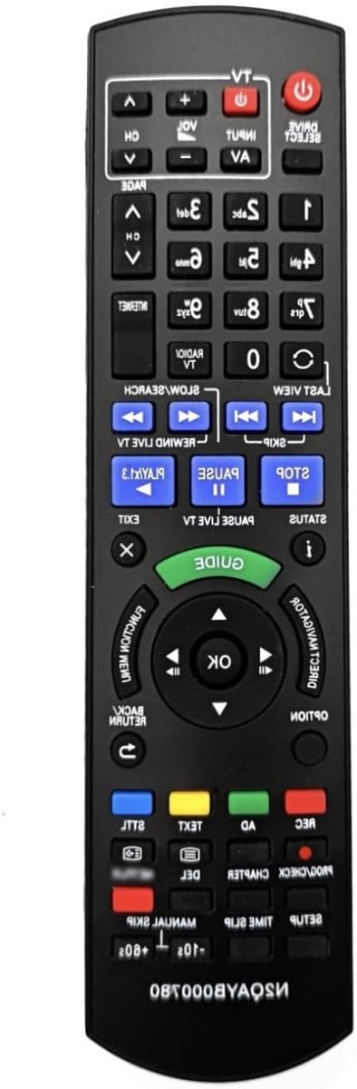 Vervangende Afstandsbediening - Universele Afstandsbediening TV - TV Bediening - Geen Programmering Nodig - 22 x 15 x 2.6 cm