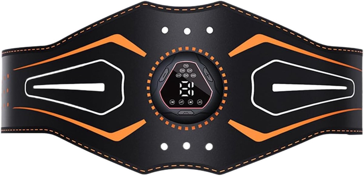 Buikspieren Trainer - Spierstimulator Fitnessapparaat - Thuis Trainen - 18 Intensiteitsniveaus - 118x14cm - Zwart