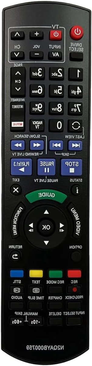 Afstandsbediening - Universele afstandsbediening - Blu-Ray speler bedienen - Vervangende afstandsbediening - 10 Meter bereik - Zwart