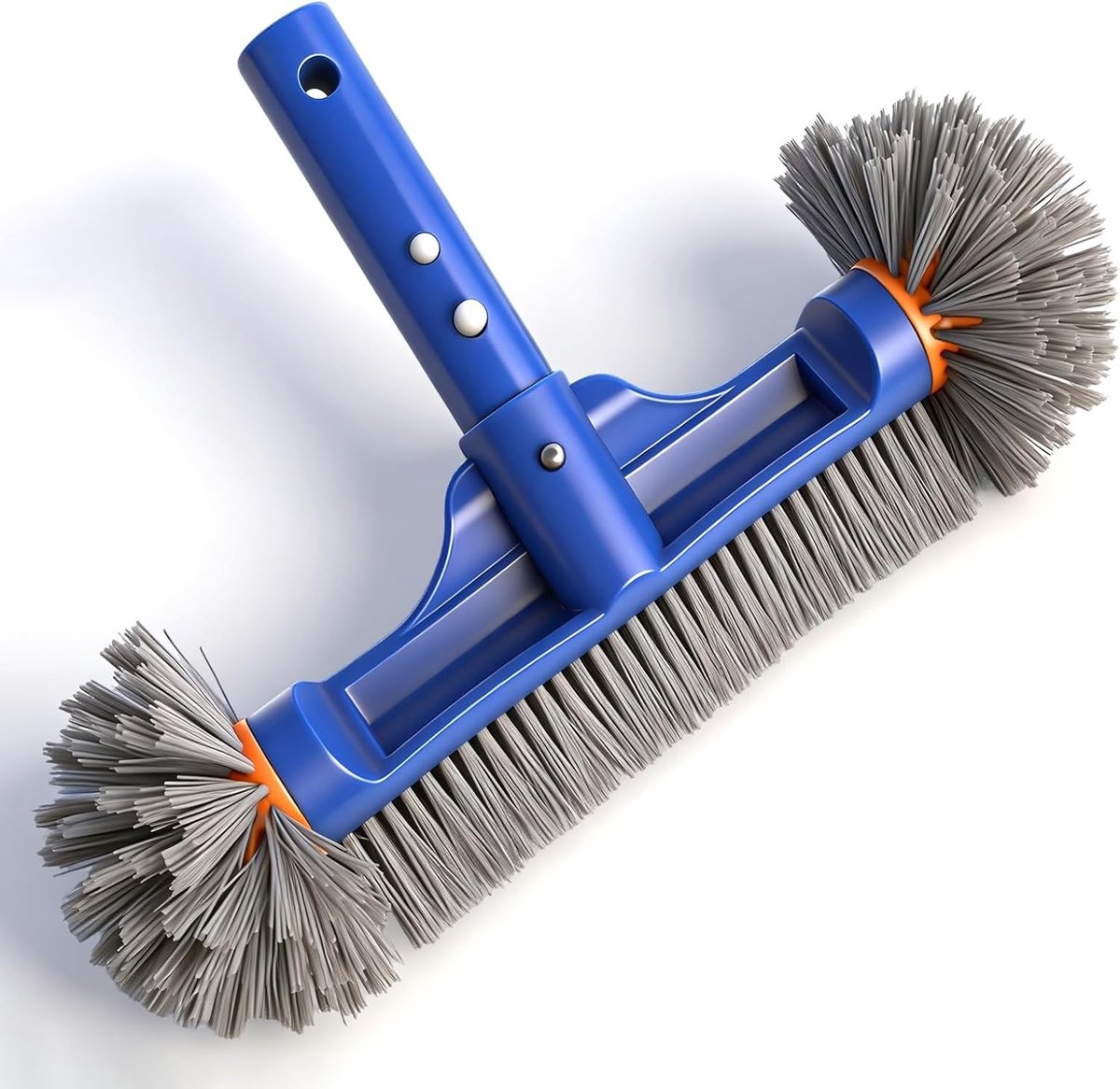 SnelShoppen - 13 Inch Pool Brush - Pool Broom, Reinigingsborstel voor Zwembad, Hoeken, Wanden, Tegels, Ronde Borstels voor Spa en Zwemwater