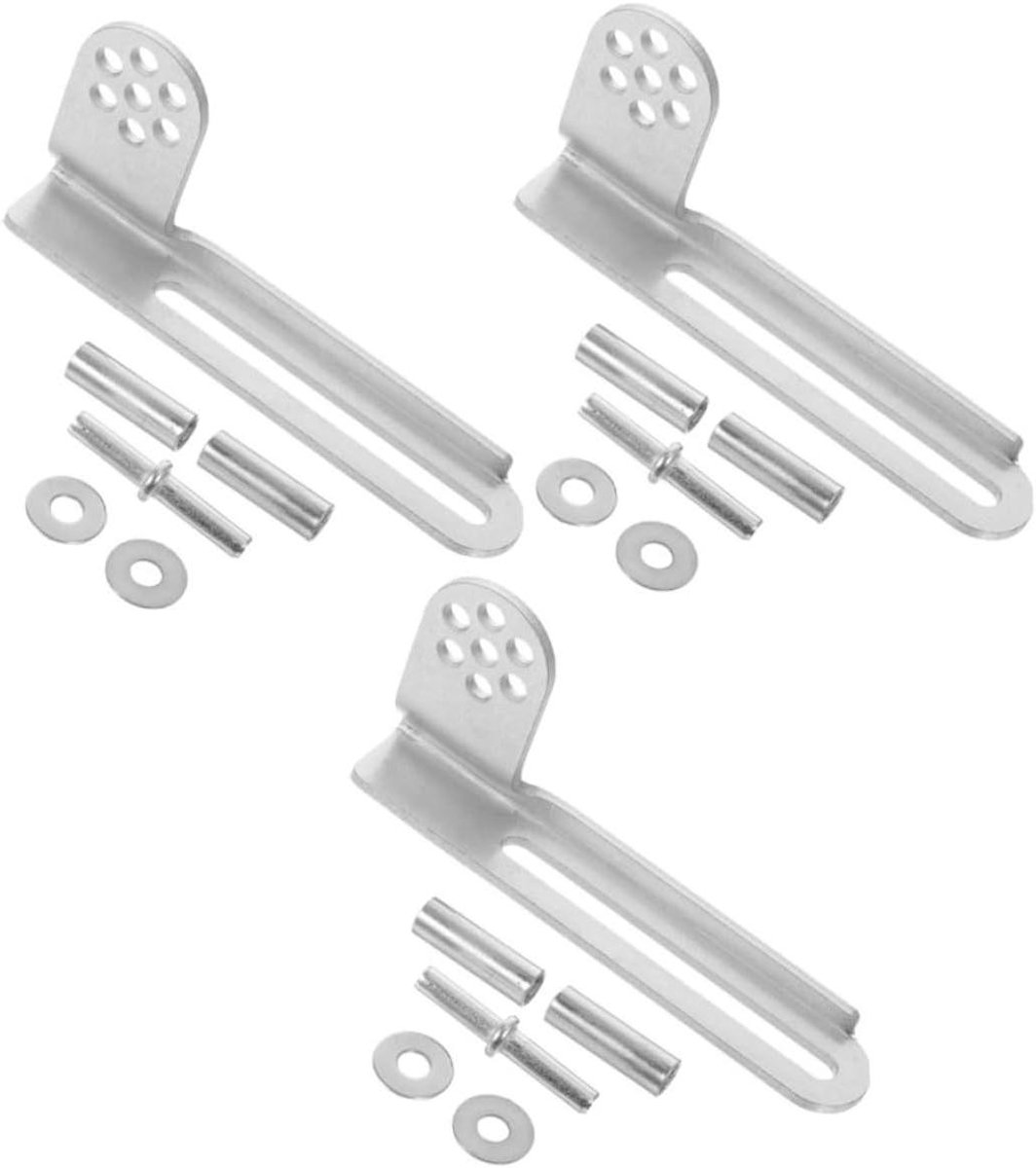 Koelkast Scharnieren - Vriezer Scharnier Reparatie - Koelkast Deur Repareren - Robuuste Metalen Constructie - 3 Sets - Zilver