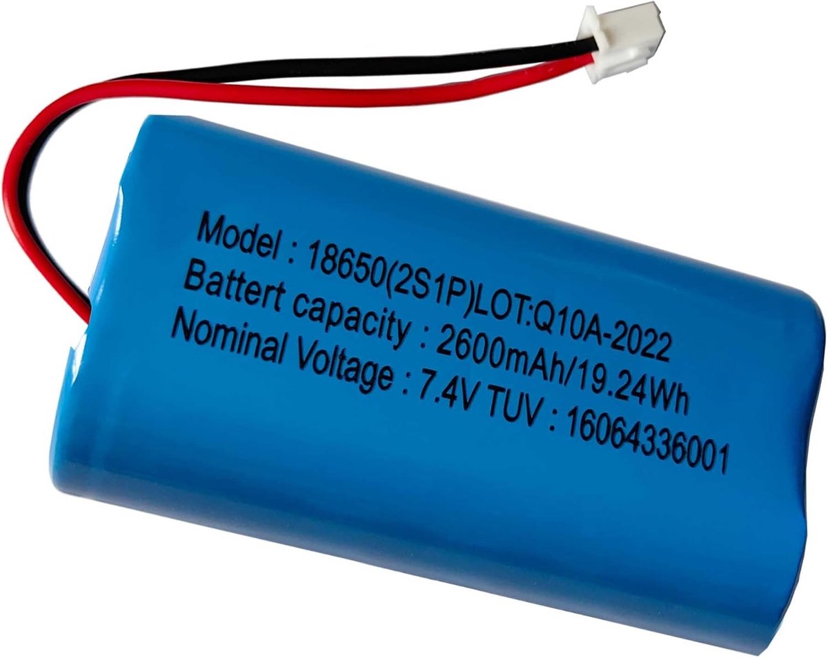SnelShoppen - 7.4V Oplaadbare Lithium Ion Batterij 2600mAh, 2S1P DIY Accu met XH2.54-2pin Plug voor Hobby Elektronica, Modelbouw en Meer