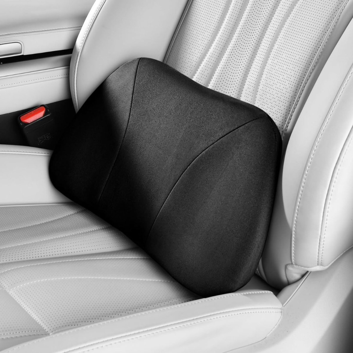 ZRNS® Lendekussen Auto - Ergonomisch Rugkussen - Steun Onderrug - Hoogwaardig Traagschuim - Zwart