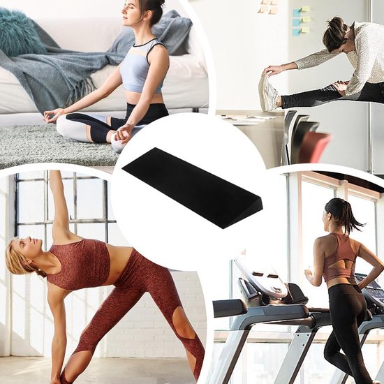 Yoga blok wigvorm - Yogaschuim fitnessblok - Verbeteren oefening - Hoge dichtheid EVA - 51 x 15 x 5 cm — afbeelding 2