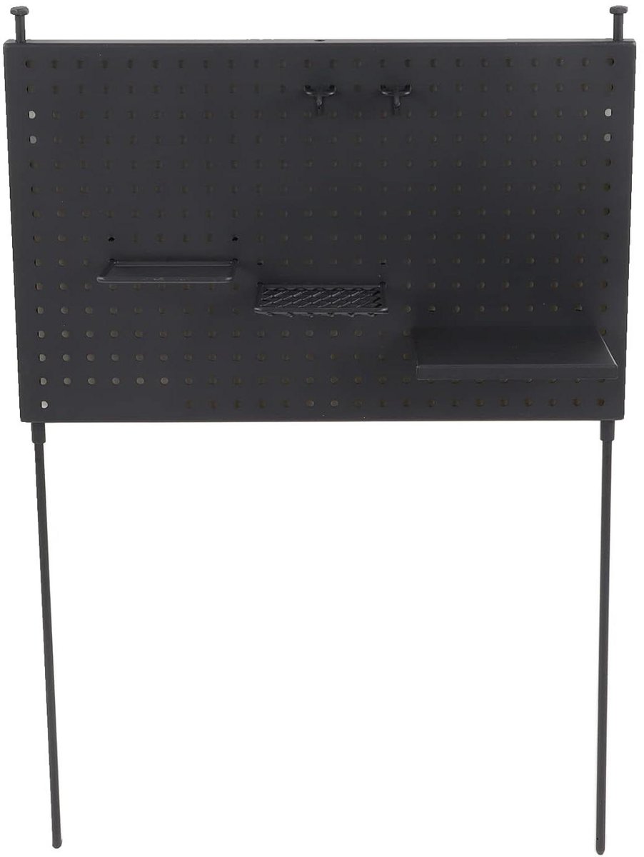 Kampeer Pegboard - Opbergpaneel - Outdoor Organisatie - Stevig Grondvast - 50 x 75 cm - Zwart