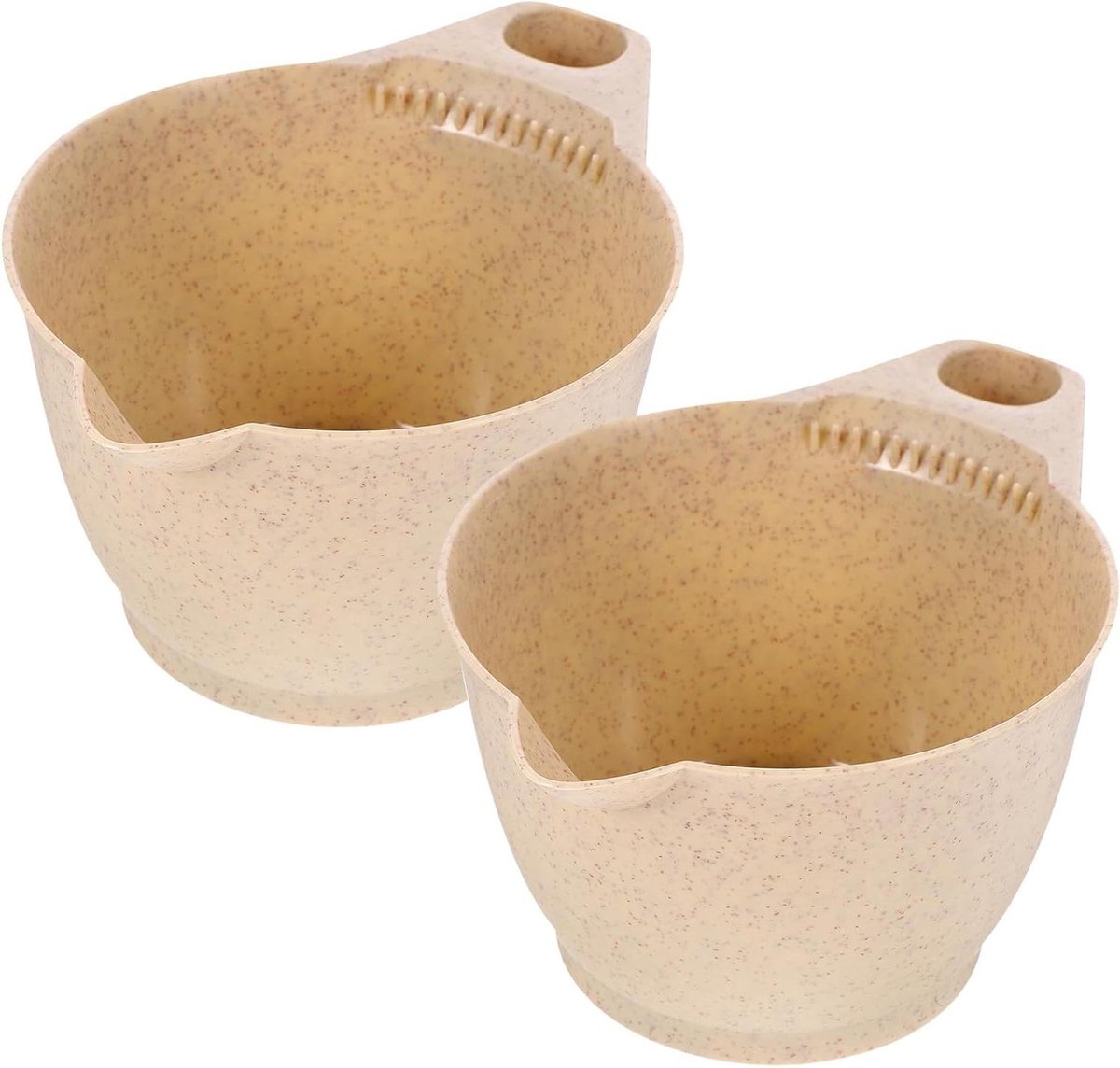 Haarkleur Mengkommen - Verfbakjes Haarverf - Haar Verven - Ergonomisch Handvat - 17x9x8CM - Beige