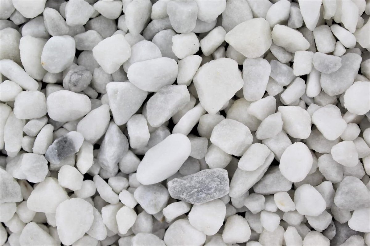Carrara Grind - Natuurgrind Sierstenen - Tuin Decoratie - Sneeuwwit Marmer - 25 kg - Wit