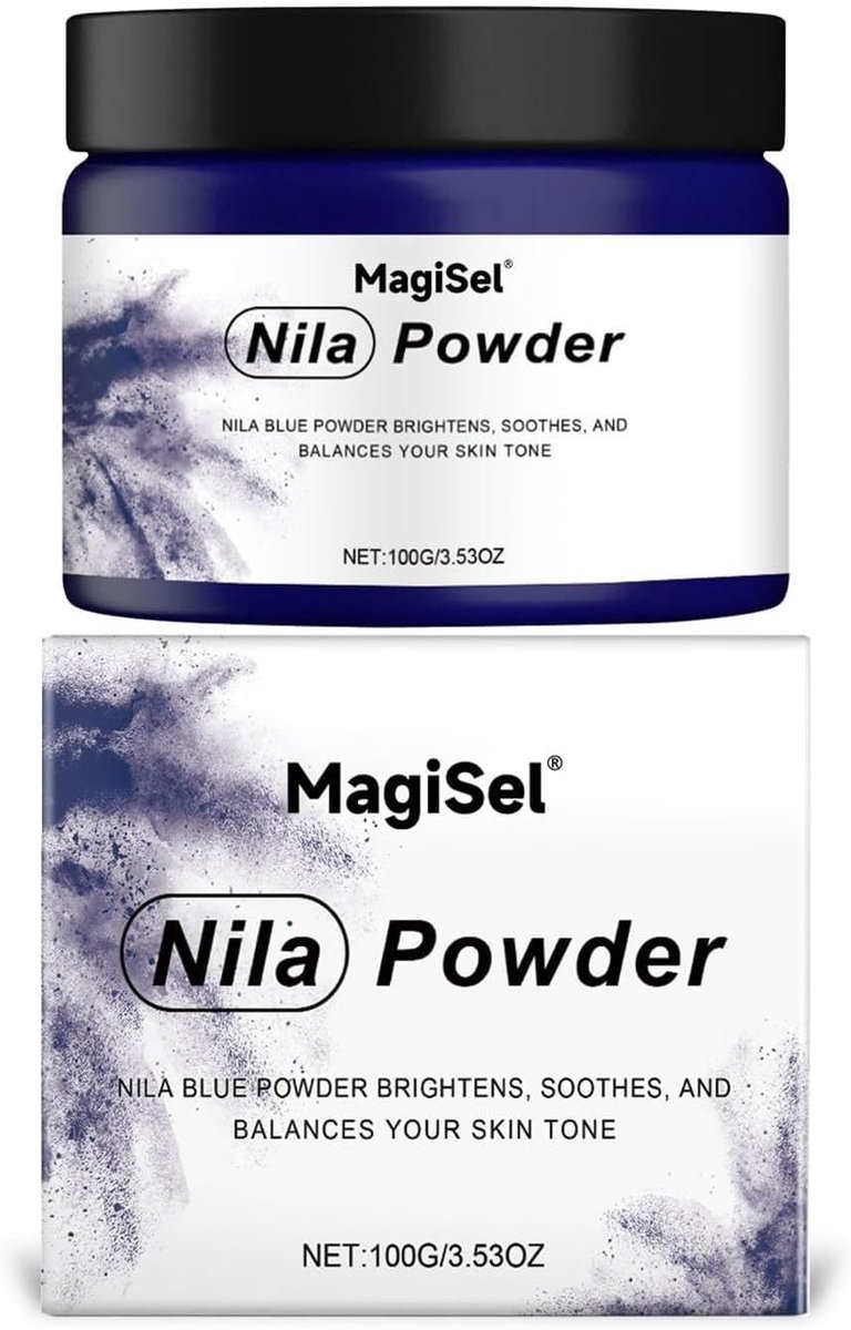 Natuurlijke Poeder Masker voor Huidversteviging, Hydratatie en Verheldering - 100g Blauw Poeder voor een Egale Huidtint