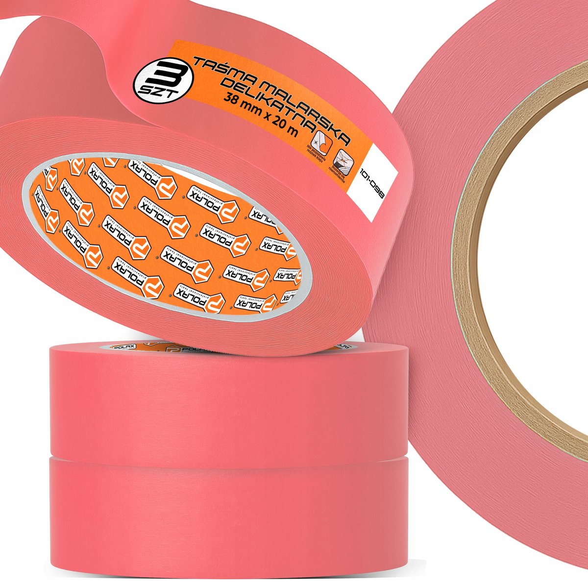 3x Delicate Schilder Tape 38mm x 20m - Papier, Maskeren