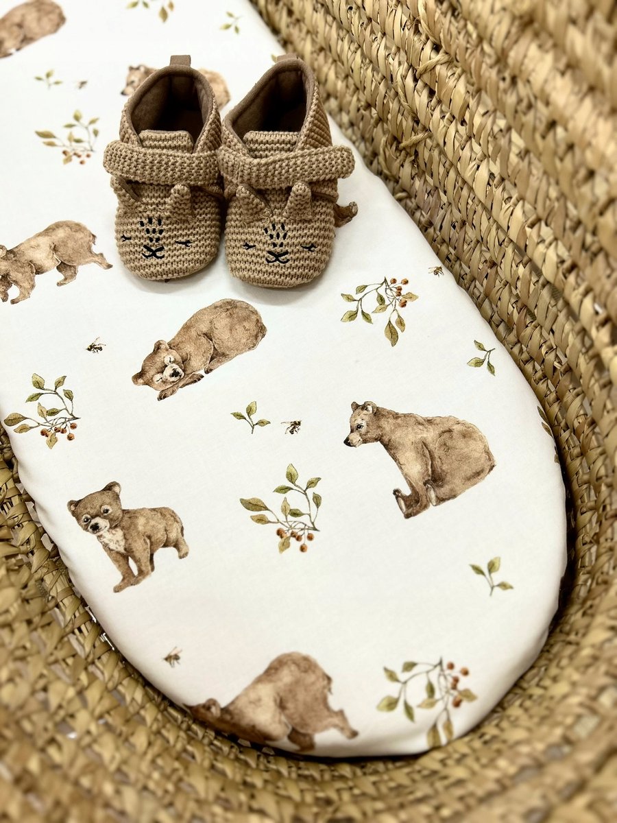 Merkloos Hoeslaken voor Kinderwagen Gondel - 77x33cm - Katoen