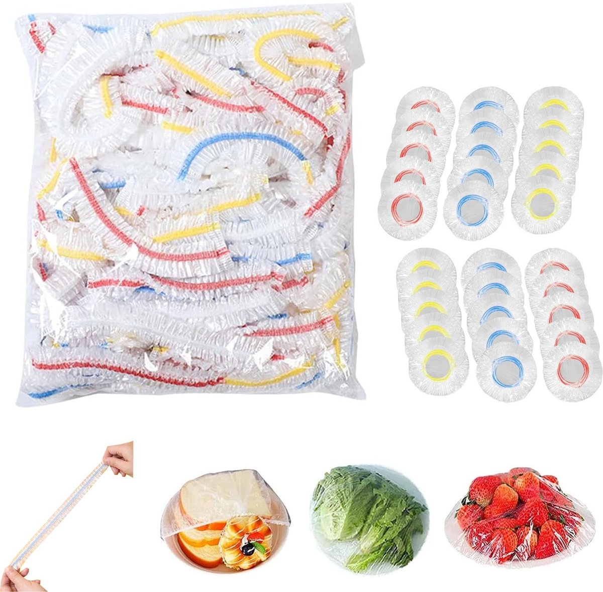 Omgoods - Set van 500 Herbruikbare Voedselbedekkingen