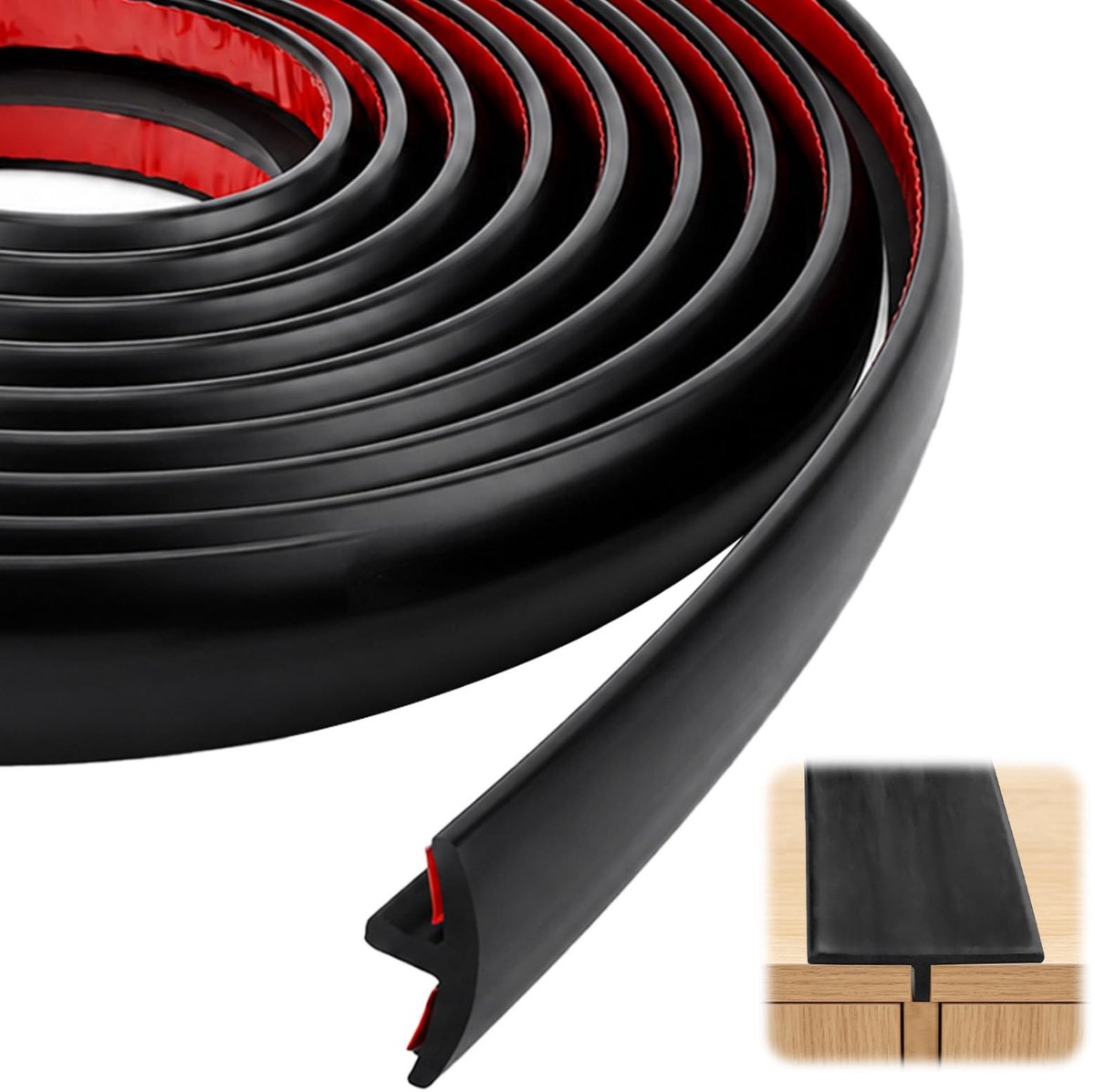 Omgoods - Zelfklevend Vloerovergangsprofiel PVC T-Profiel 3m