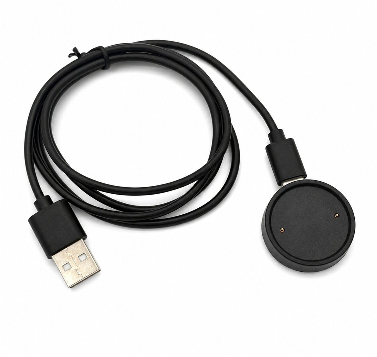 Oplader Geschikt voor Amazfit Bip 6 & Amazfit Active 2 - Magnetische USB-A Oplaadkabel - 1 Meter - Zwart