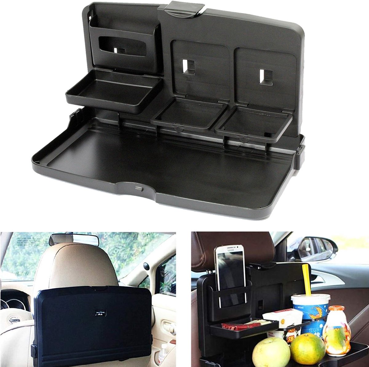 Autostoelorganizer - Autostoellade - Auto-Achterbank Organizer Voor Kinderen - Opklapbaar Bureau Voor In De Autostoel