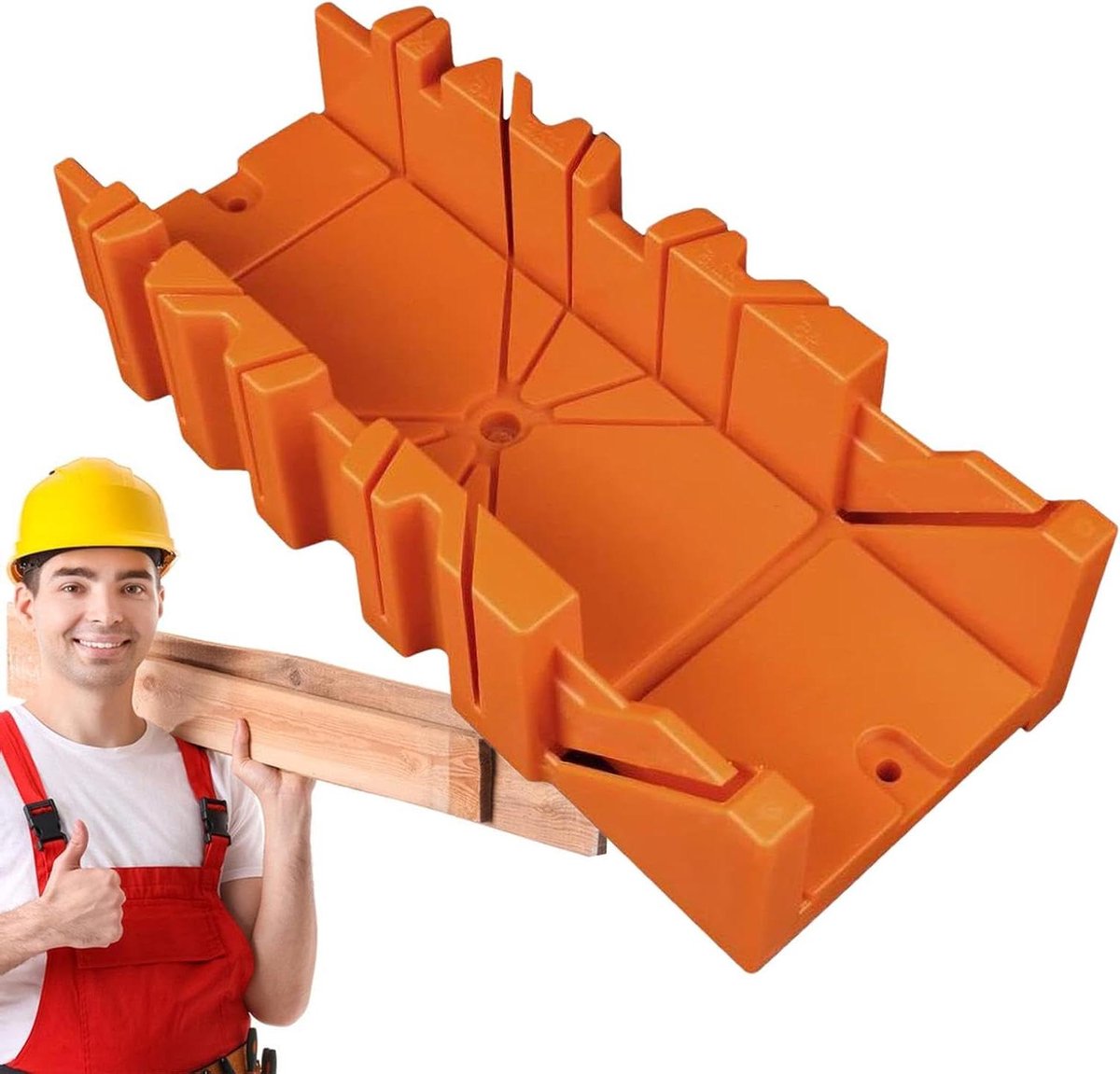Verstekbak met Klem - Houtbewerkingsgereedschap Verstekzaag - Precisie Hout Zagen - Verstelbare Hoekinstellingen - 29.5 x 9 x 5 cm