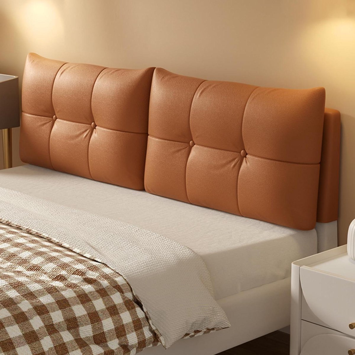 Hoofdbord Kussen - Rugsteun Kussen - Ontspannen in Bed - Afneembare Hoes - 47 inch - Oranje