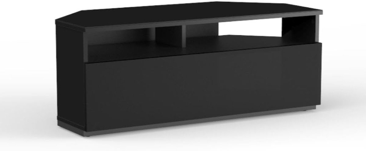 Hoek TV Meubel - TV Kast Hoek Hoekmeubel - Woonkamer Organiseren - Ruimtebesparend Hoekontwerp - 100 cm Breed - Zwart