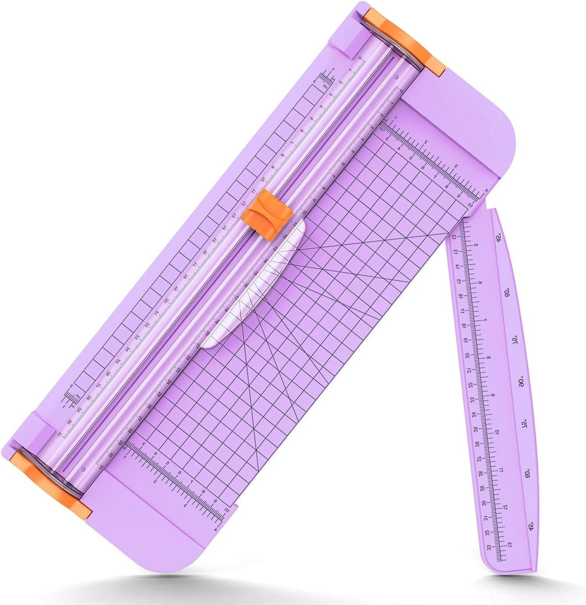 Papiersnijder A4 - Papiertrimmer Guillotine - Papier Snijden - Automatische Beveiliging - 39.6 x 17.8 cm - Paars
