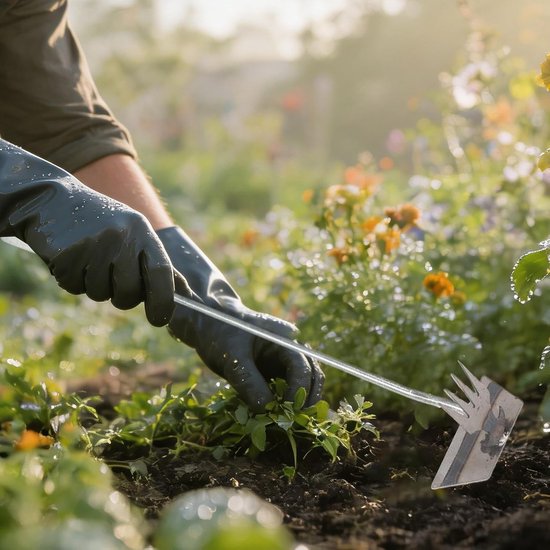 Onkruidverwijderaar Tuin - Onkruidsteker Gazon - Onkruid Verwijderen - Roestvrij Staal - 495 cm - Zilver — afbeelding 2