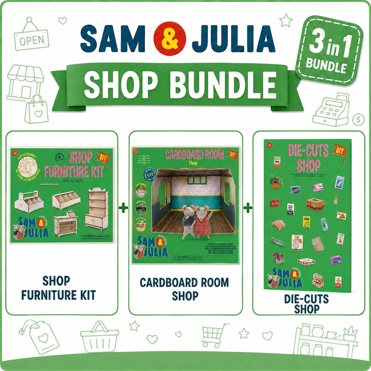 SAM AND JULIA DIY Kamer - Knutsel Je Eigen Winkel - Bundelset