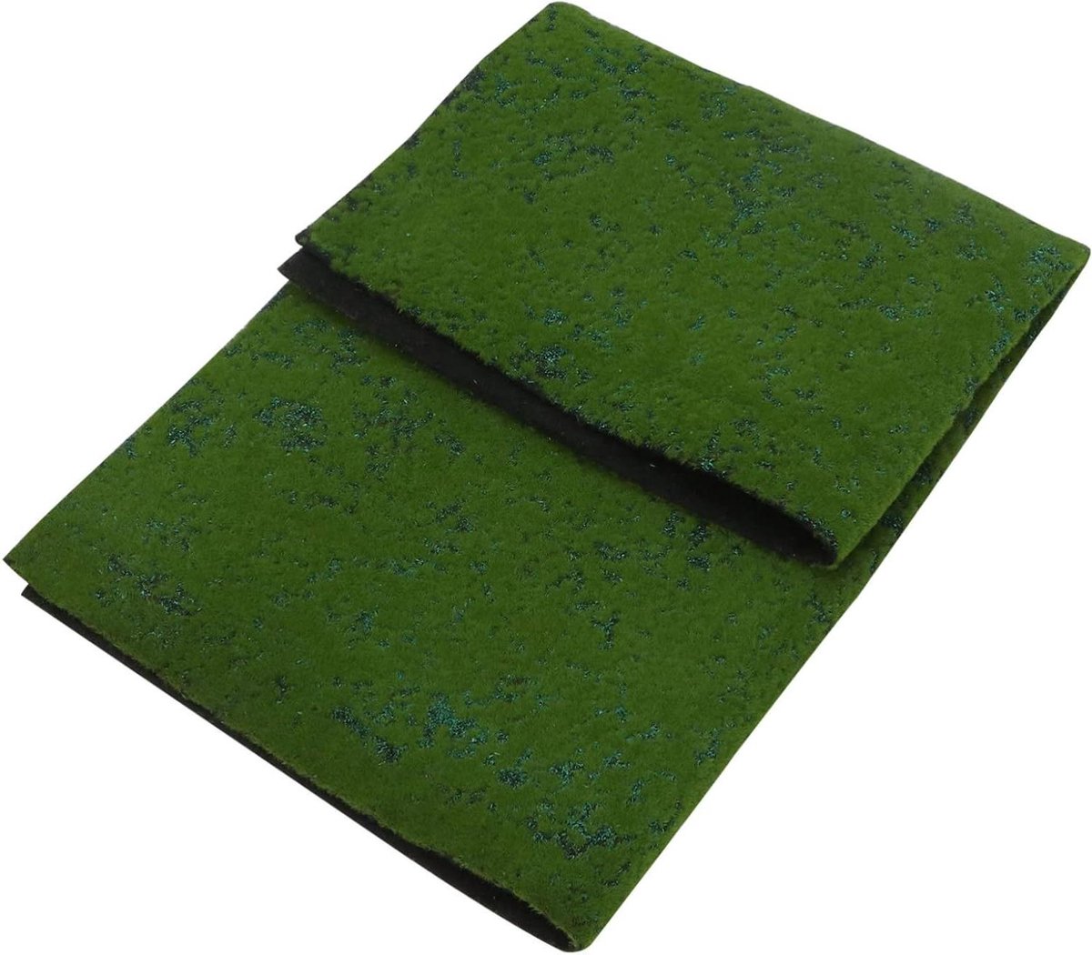 Kunstmos Tapijt - Nepgras Veld - Tuindecoratie - Natuurlijke Gazonbasis - 100x100cm - Olijfgroen