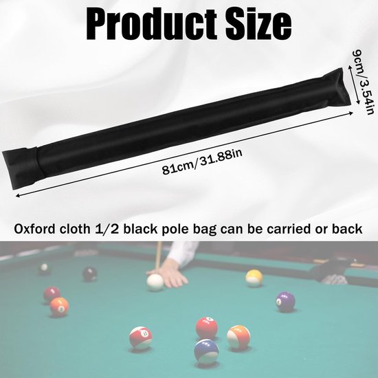 Draagbare Billiard Cue Tas voor 1/2 Snooker Sticks - Ideale Opbergtas voor Pool Keuen en Accessoires — afbeelding 3