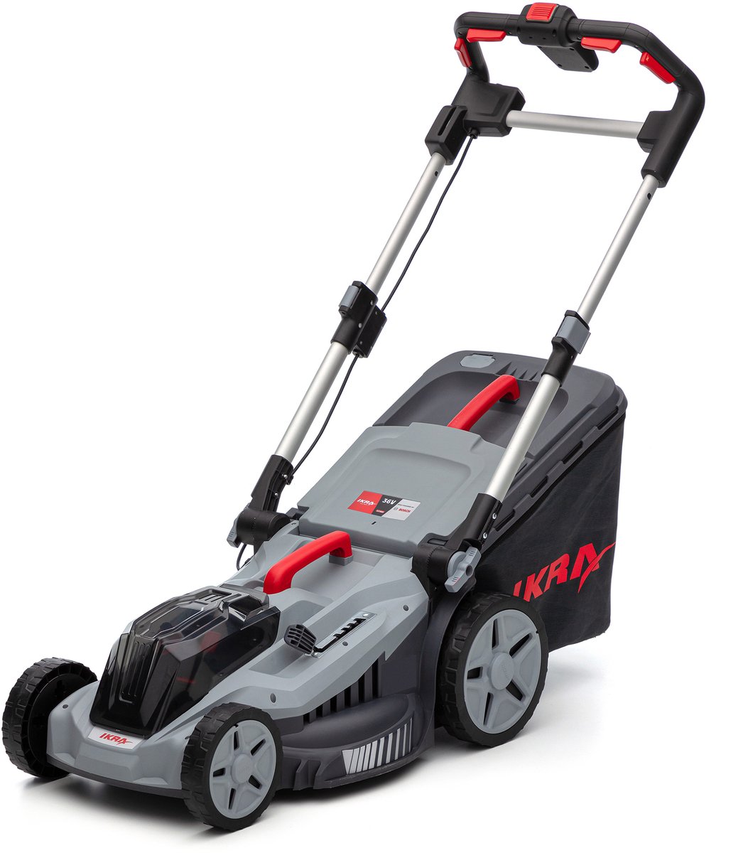IKRA Bosch 36 V 3-in-1 accu-grasmaaier IB-LM 43 met mulchfunctie, voor gazons tot circa 600 m² – exclusief accu en oplader