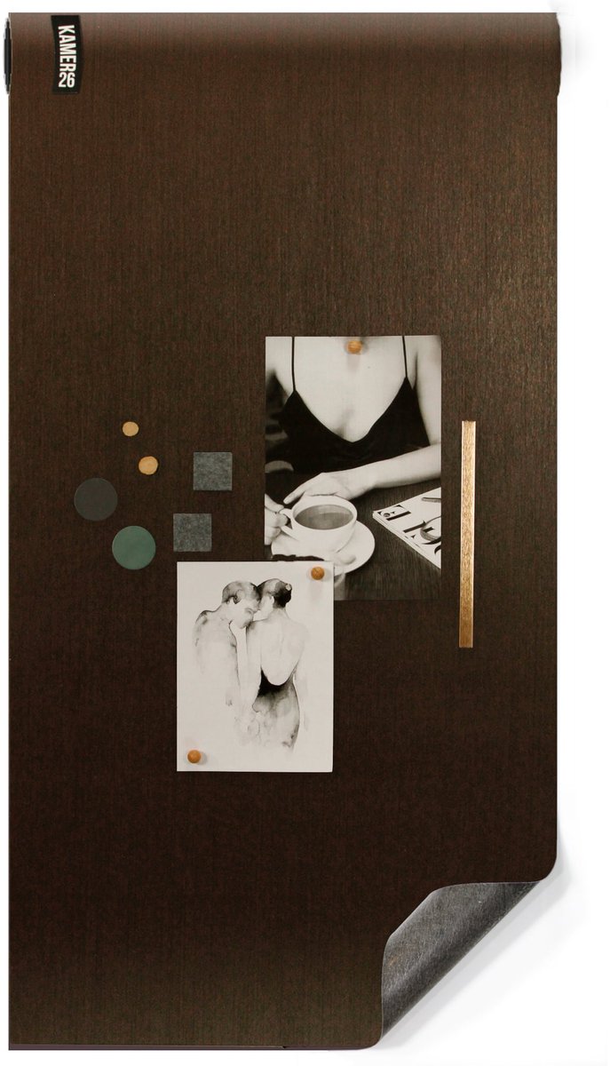 Magneetbehang - Luxe Metallic Brons - 50x250cm - Kamer26