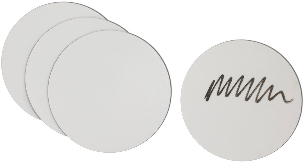 Beschrijfbare Magneetlabels Rond Wit 12cm - Kamer26