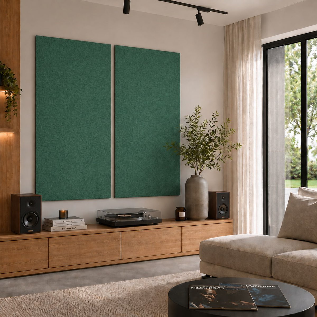 Vilt Wandpaneel - Groen - 122x244cm - Kamer26